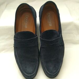 Doucal's Penny-slot suede slip on loafer dress shoes men's Sz 42 made in Italy